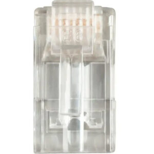 Cat6 RJ45 Modular Plugs w/EZ Passthrough for Round Solid/Stranded Cable 100-Pk